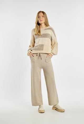 Luźne spodnie z wiązaniem