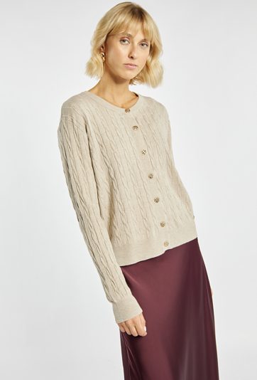 Rozpinany sweter z wiskozą