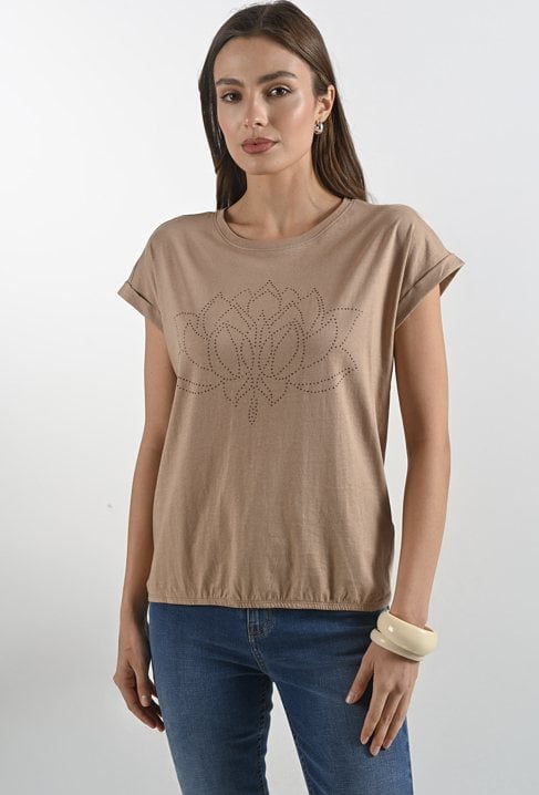 Bawełniany t-shirt z gumką