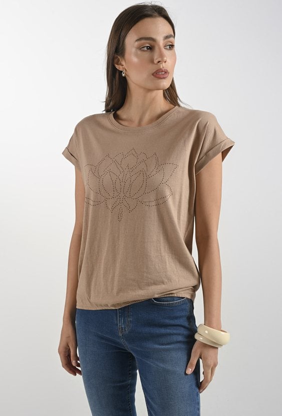 Bawełniany t-shirt z gumką