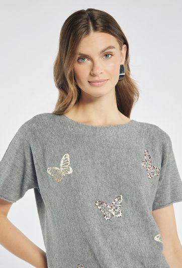 Sweter z krótkim rękawem