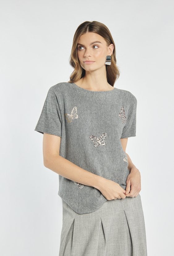 Sweter z krótkim rękawem