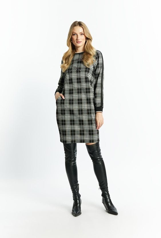 Sukienka damska w kratę