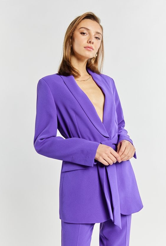 Marynarka damska z wiązaniem