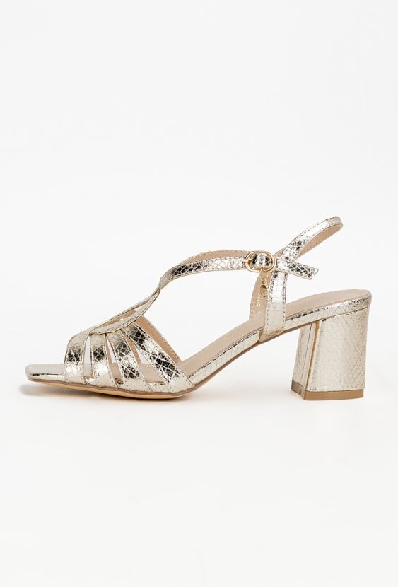 Złote sandały CANAZA