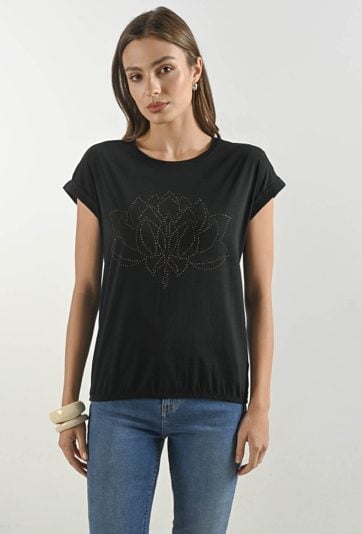 Bawełniany t-shirt z gumką