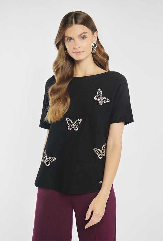 Sweter z krótkim rękawem