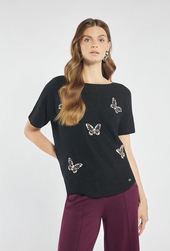 Sweter z krótkim rękawem