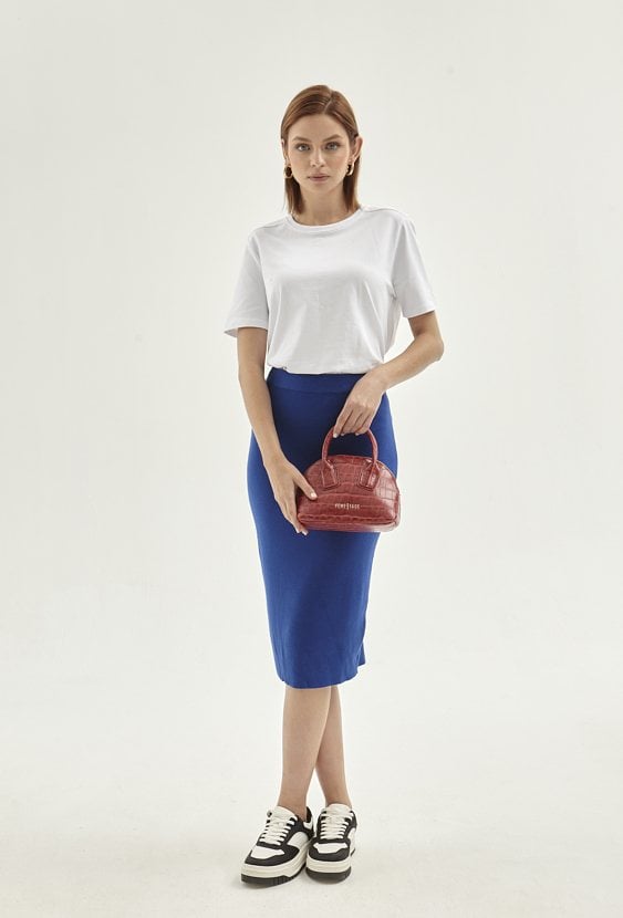 Ołówkowa spódnica z mięciutkiej wiskozy