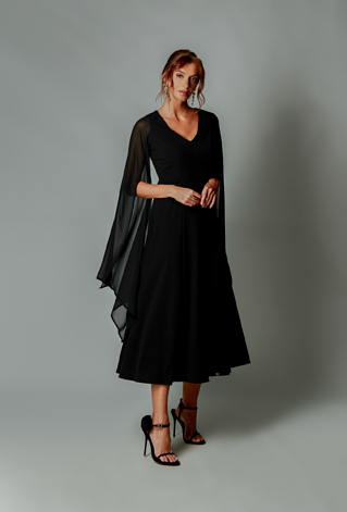 Sukienka damska z rozcięciami na rękawach