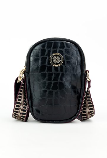 Torebka dwukomorowa na telefon