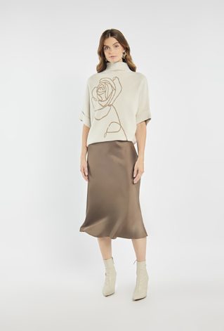 Sweter damski z różą