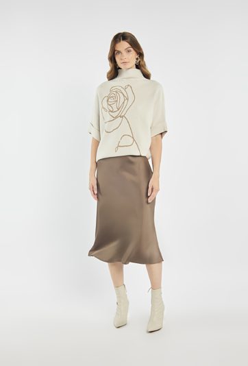 Sweter damski z różą