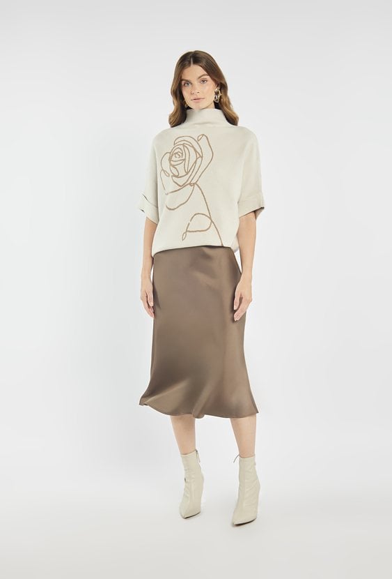 Sweter damski z różą