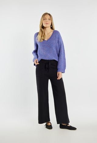 Luźne spodnie z wiązaniem