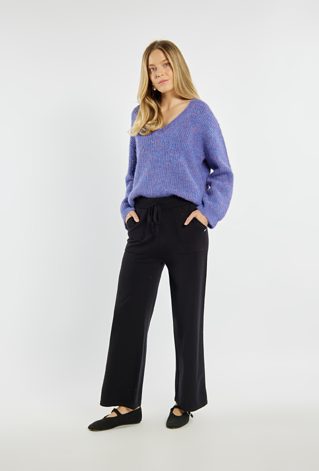 Luźne spodnie z wiązaniem