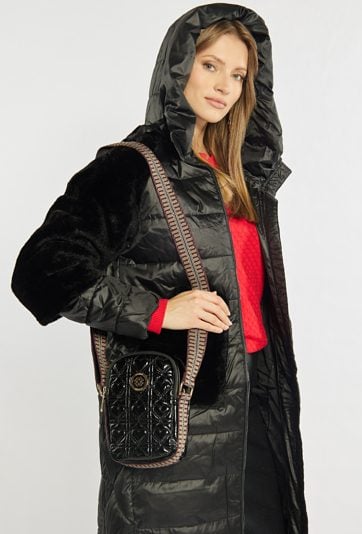 Torebka dwukomorowa na telefon