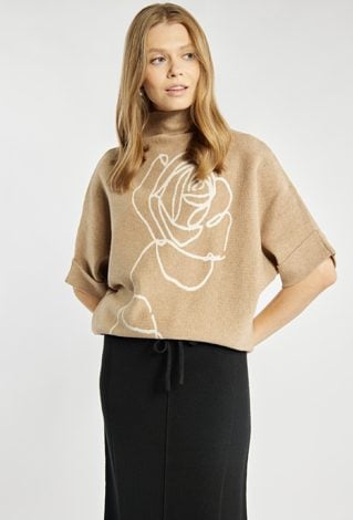 Sweter damski z różą