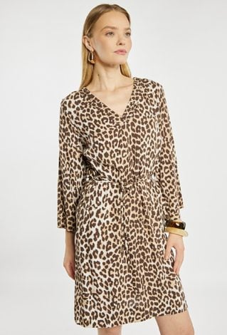 Sukienka midi z wzorem