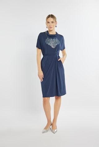 Granatowa sukienka