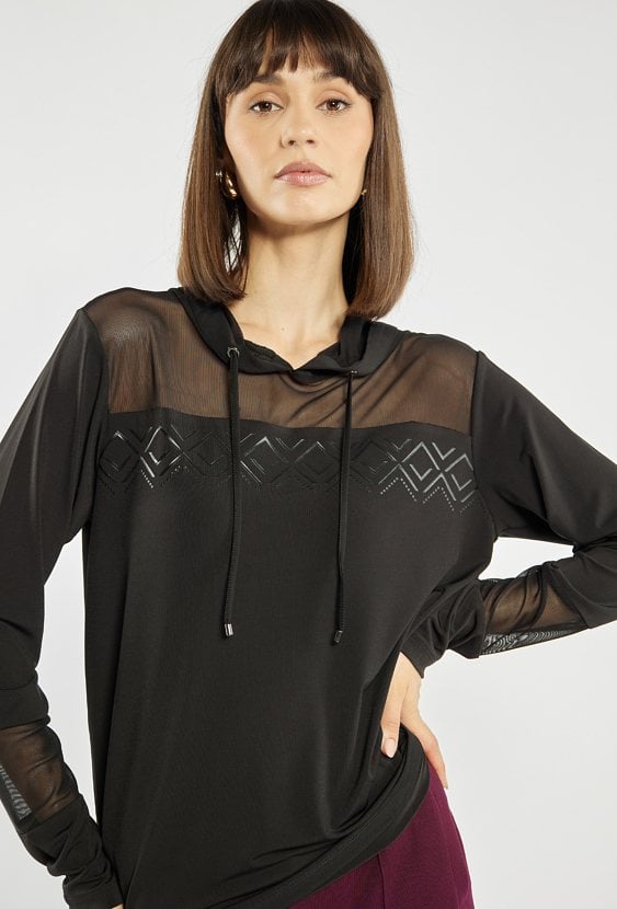 Bluzka damska z kapturem