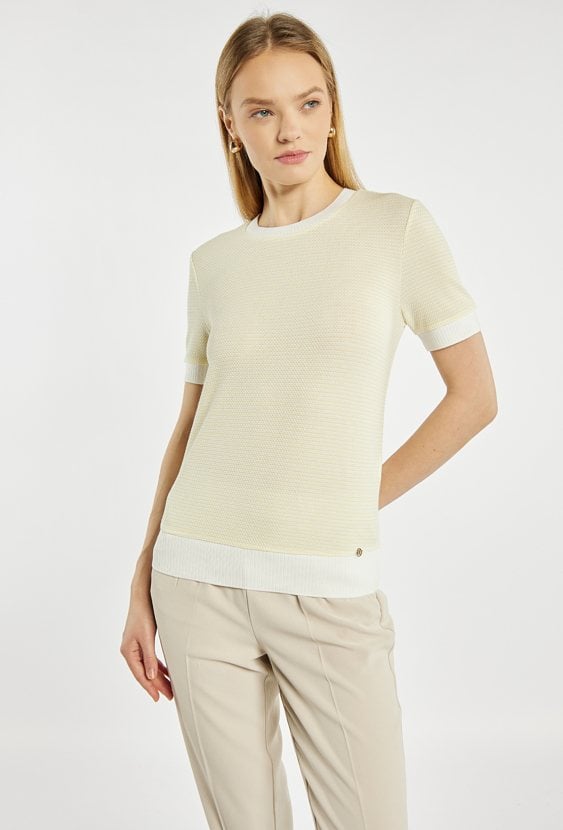 Sweter damski z krótkim rękawem