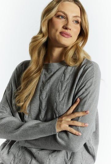 Sweter damski ze splotem