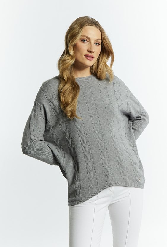 Sweter damski ze splotem