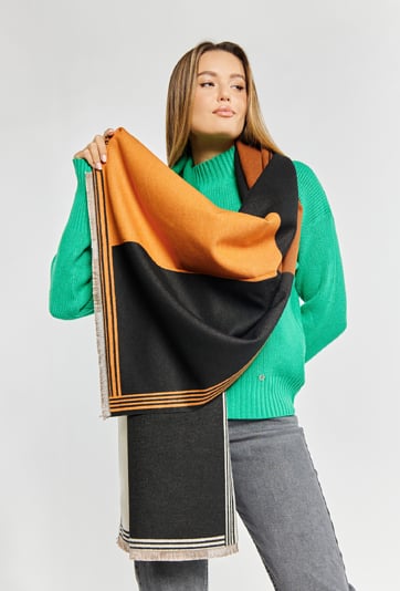 Kolorowy szalik damski