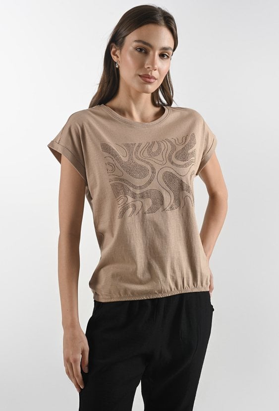 Bawełniany t-shirt z gumką