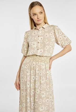 Wzorzysta sukienka midi