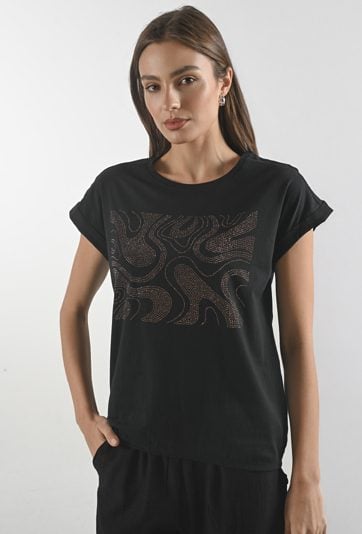 Bawełniany t-shirt z gumką