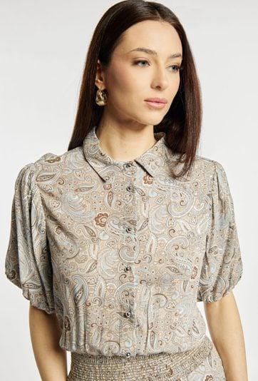 Wzorzysta sukienka midi