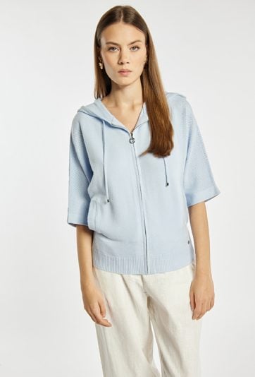 Sweter damski z kapturem