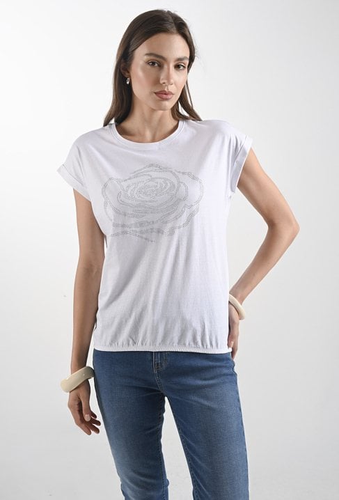 T-shirt damski z wzorem