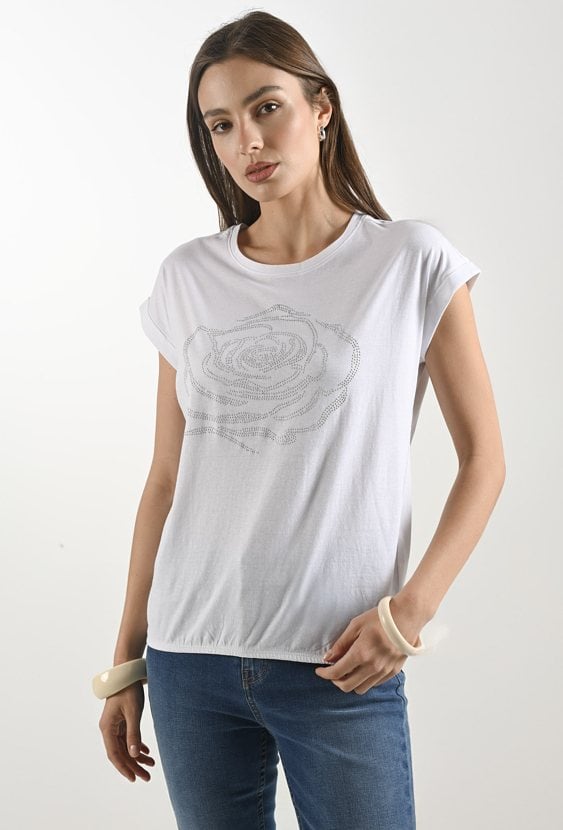 T-shirt damski z wzorem