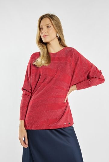 Sweter z delikatnym połyskiem