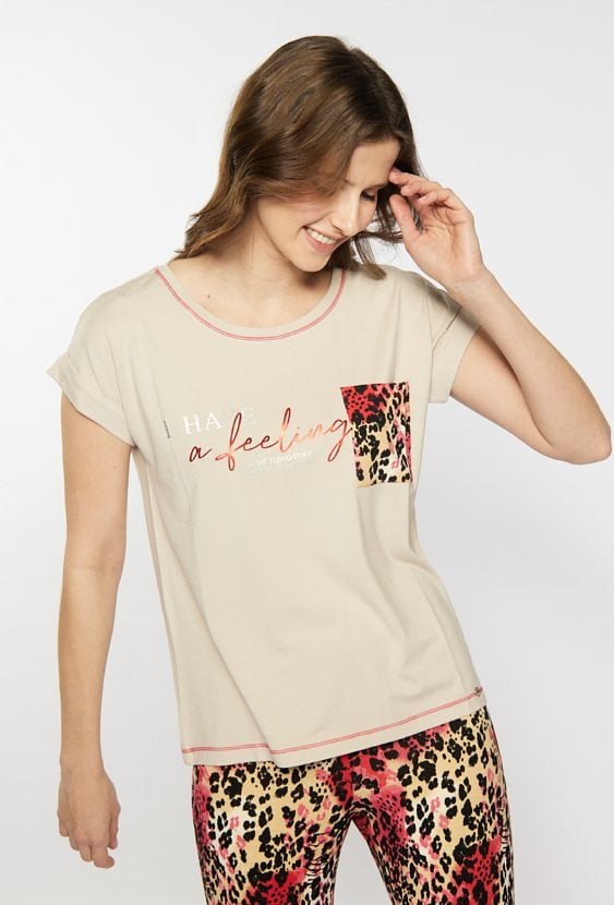 Góra od piżamy z nadrukiem