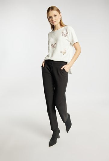 Spodnie z elastyczną talią