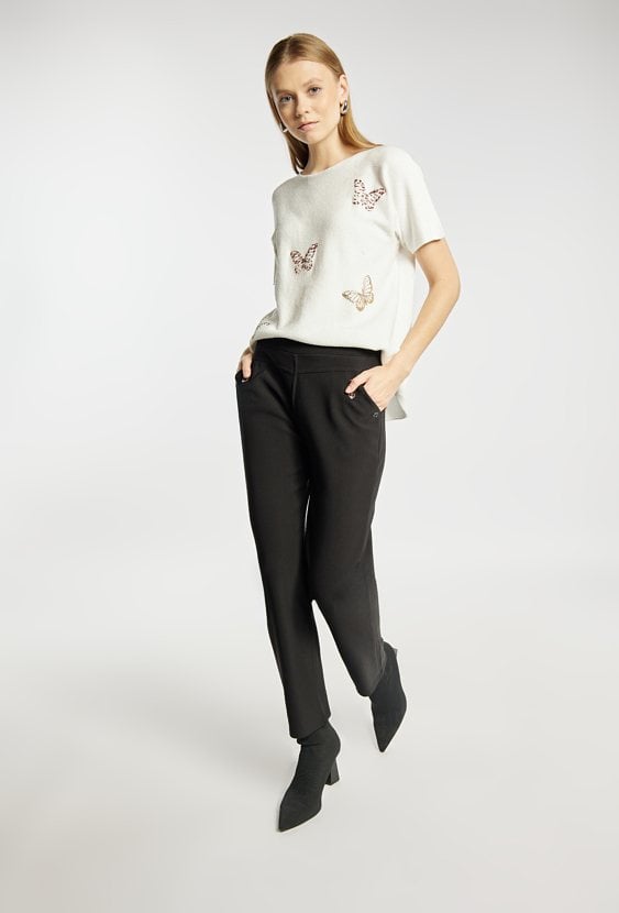 Spodnie z elastyczną talią