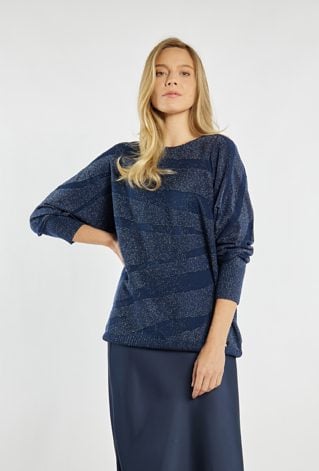 Sweter z delikatnym połyskiem