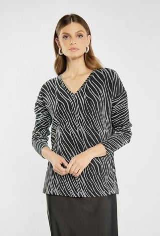 Bluzka z połyskującym wzorem