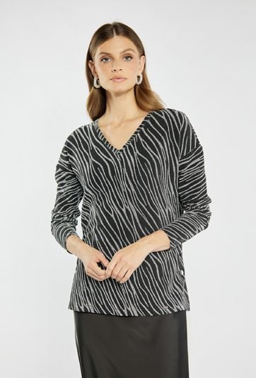 Bluzka z połyskującym wzorem