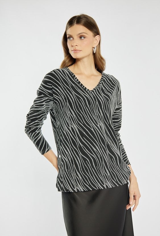 Bluzka z połyskującym wzorem