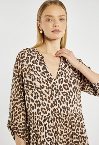 Luźna sukienka z wzorem