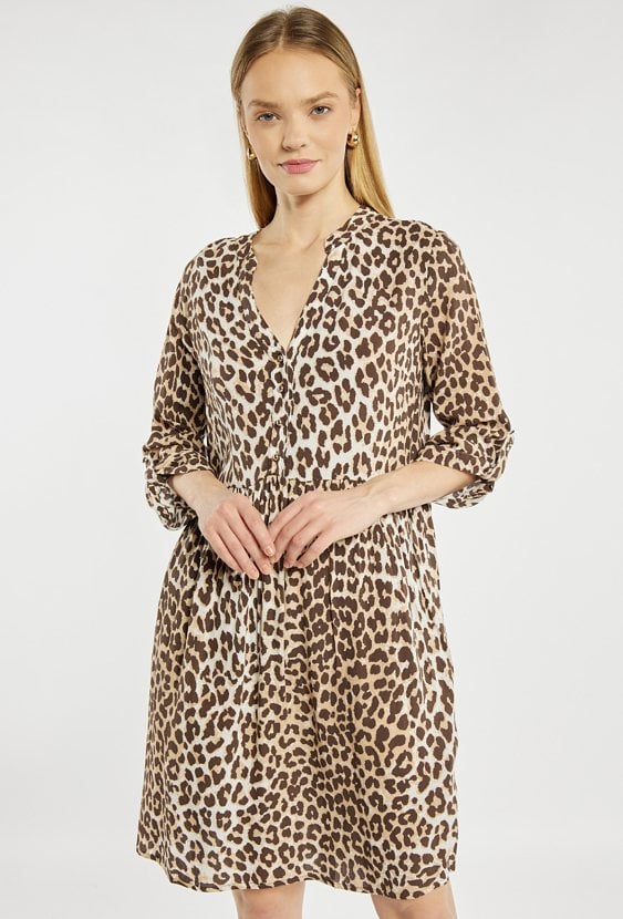 Luźna sukienka z wzorem