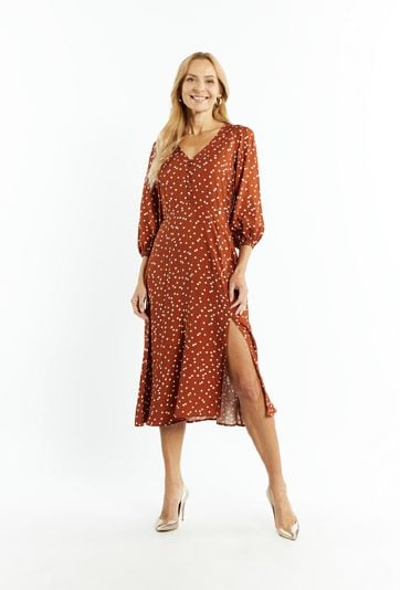 Sukienka damska z rozcięciem