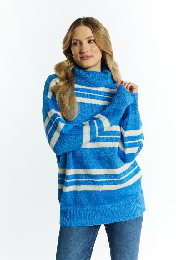 Dłuższy sweter w paski