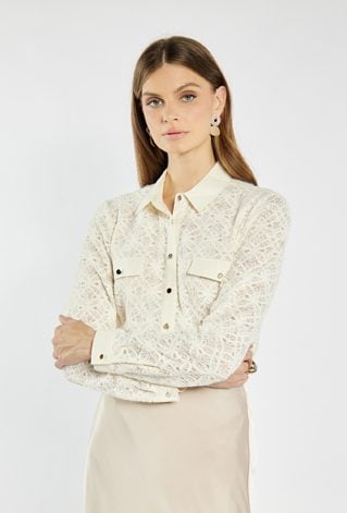 Elegancka koszula z koronki