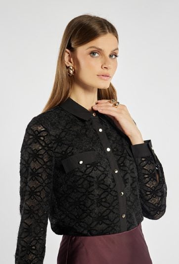 Elegancka koszula z koronki